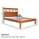 Ver imagem 3 de Cama Queen Madeira Macica Grando 169 cm Trelica Mogno Mell Nath