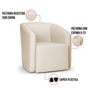 Ver imagem 3 de Poltrona Decorativa Orgânica Stella Max Sintético Bege D03 - D’Rossi
