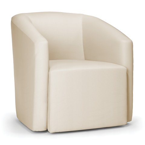 Poltrona Decorativa Orgânica Stella Max Sintético Bege D03 - D’Rossi