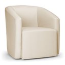 Ver imagem 1 de Poltrona Decorativa Orgânica Stella Max Sintético Bege D03 - D’Rossi