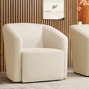 Ver imagem 2 de Poltrona Decorativa Orgânica Stella Max Sintético Bege D03 - D’Rossi