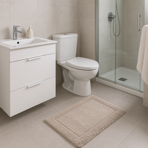 Tapete Indiano Riade Antiderrapante 50x80cm - Kacyumara - Branco