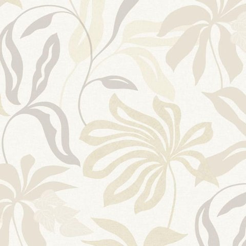 Papel de Parede Marbelina Ii Folhagem Branco Ur3419