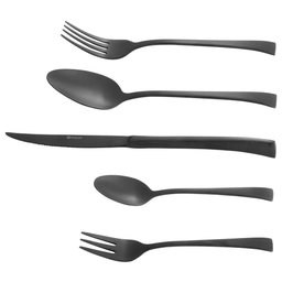 Faqueiro 30 Peças Aço Inox Berna Preto Fosco - Wolff - 1