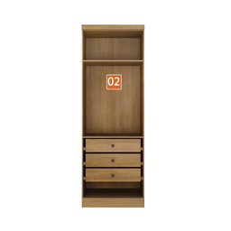Guarda-roupa Modulado de Casal Safira 002 em Mdf com 12 Portas e 8 Gavetas Clic Móveis - 8
