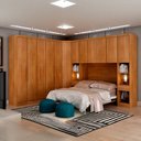 Ver imagem 1 de Guarda-roupa Modulado de Casal Safira 002 em Mdf com 12 Portas e 8 Gavetas Clic Móveis