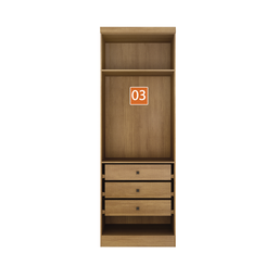 Guarda-roupa Modulado de Casal Safira 002 em Mdf com 12 Portas e 8 Gavetas Clic Móveis - 9