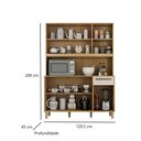 Ver imagem 3 de Armário Valdemóveis Rubi - 5 Portas 1 Gaveta – Cinamomo/off White – 12561.230