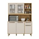 Ver imagem 2 de Armário Valdemóveis Rubi - 5 Portas 1 Gaveta – Cinamomo/off White – 12561.230