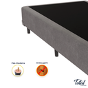 Ver imagem 3 de Cama Box Casal Bipartida Suede Cinza