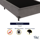 Ver imagem 2 de Cama Box Casal Bipartida Suede Cinza