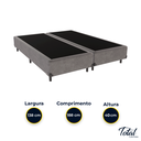 Ver imagem 4 de Cama Box Casal Bipartida Suede Cinza
