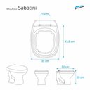 Ver imagem 2 de Assento Sanitário Poliester Sabatini Palha (Bege Claro) para vaso Icasa