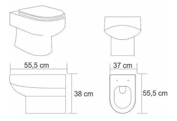 Assento Sanitário Poliéster Nexo Branco para Roca - 3