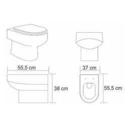 Assento Sanitário Poliéster Nexo Branco para Roca - 3