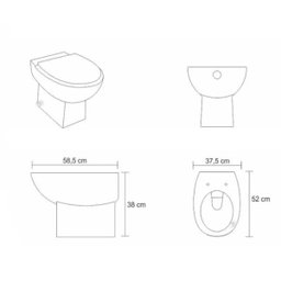 Assento Sanitário Poliéster Eros Branco para Incepa - 3