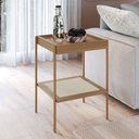 Ver imagem 2 de Mesa Lateral para Sala de Estar Industrial Indy A03 Hanover Dourado - Lyam Decor