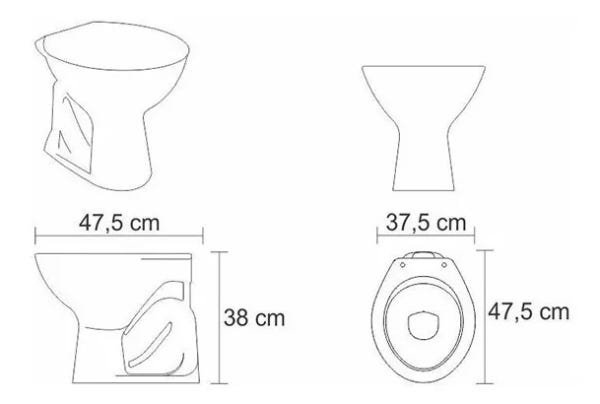 Assento Sanitário Poliéster Convencional Branco para Hervy - 3