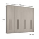 Ver imagem 4 de Guarda-Roupa Casal 8 Portas 4 Gavetas Búzios Poliman Móveis