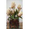 Arranjo Flores TULIPA B Artificial Vaso Vidro Q673 Manoá - 2