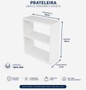 Ver imagem 2 de Armário Nicho Suspenso Multiuso em Mdf com Branco 30x50x15cm (cxaxp)