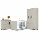 Ver imagem 2 de Quarto de Bebê Completo com Berço Americano 3 em 1 Ternura Multimóveis MP4655 - Off White