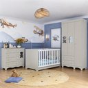 Ver imagem 1 de Quarto de Bebê Completo com Berço Americano 3 em 1 Ternura Multimóveis MP4655 - Off White