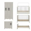 Ver imagem 7 de Quarto de Bebê Completo com Berço Americano 3 em 1 Ternura Multimóveis MP4655 - Off White