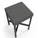 Ver imagem 5 de Kit 03 Banquetas Baixa Bar Cozinha Sala de Jantar Preto Stella L02 Linho Cinza Escuro - Lyam Decor