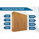 Ver imagem 2 de Guarda Roupa Solteiro 4 Portas Ripadas e 3 Gavetas Potente Braúna - Europa