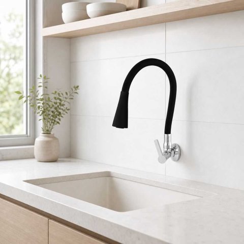 Torneira Cozinha Parede Lite Flex 2309 C-75 Black - Metrox