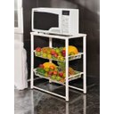 Ver imagem 2 de Fruteira de Chão Branca Base para Microondas Metal Multiuso