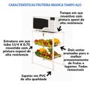 Ver imagem 5 de Fruteira de Chão Branca Base para Microondas Metal Multiuso