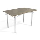Ver imagem 1 de Mesa P/ Cozinha Elba Tampo Madeirado C/ Vidro 120cm Cromada/freijo Bonze - Kappesberg