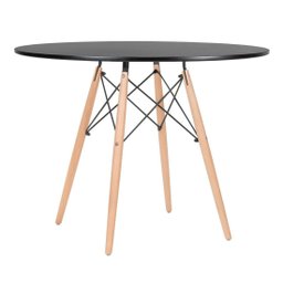 Mesa redonda Eames 100 cm + 4 cadeiras estofadas Eiffel Botonê - 2
