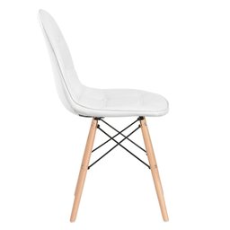 Mesa redonda Eames 100 cm + 4 cadeiras estofadas Eiffel Botonê - 5