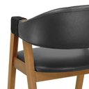 Ver mais imagens de Banqueta Flórida Assento/encosto Estof. Corda Preta - Amêndoa - Assento Estofado Corano Preto