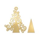 Ver imagem 1 de Árvore de Natal com Arabescos 25cmx30cm - Cria Arte Laser Dourado