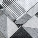 Ver imagem 5 de Tapete Sala Quarto Tecido Jacquard Antiderrapante 1.35m X 1.00m:dallas Preto