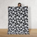 Ver imagem 2 de Tapete Sala Quarto Tecido Jacquard Antiderrapante 1.35m X 1.00m:dallas Preto