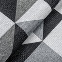 Ver imagem 3 de Tapete Sala Quarto Tecido Jacquard Antiderrapante 1.35m X 1.00m:dallas Preto