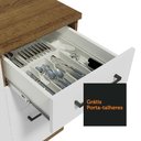 Ver mais imagens de Balcão Armário de Cozinha 40 cm 3 Gavetas Rustic/Branco Agata Madesa