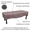 Ver imagem 3 de Puff Recamier Retrô Luis Xv Captonê Quarto Vicenza 195cm Veludo Lilás S04 - D'Rossi