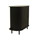 Ver imagem 6 de Aparador Buffet R-635 Moderno 2 Portas sem Gavetas MDF-MDP 90cm Preto Ditália Móveis