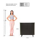 Ver imagem 5 de Aparador Buffet R-635 Moderno 2 Portas sem Gavetas MDF-MDP 90cm Preto Ditália Móveis