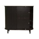 Ver imagem 2 de Aparador Buffet R-635 Moderno 2 Portas sem Gavetas MDF-MDP 90cm Preto Ditália Móveis