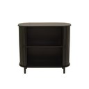 Ver imagem 3 de Aparador Buffet R-635 Moderno 2 Portas sem Gavetas MDF-MDP 90cm Preto Ditália Móveis