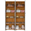 Ver imagem 3 de Conjunto Dois Armários Multiuso 4 Portas 8 Prateleiras com Chave Notável 61cm