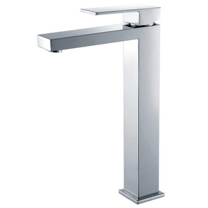 Torneira Banheiro Mono-comando Luxo Moderna de Cuba Acabamento: Premium; Cor: Prata