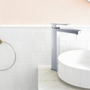 Ver imagem 3 de Torneira Banheiro Mono-comando Luxo Moderna de Cuba Acabamento: Premium; Cor: Prata